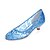 ieftine Pantofi de Mireasă-Pentru femei pantofi de nunta Toc Mic Pantofi vârf deschis Satin Balerini Basic Primăvară / Vară Albastru Deschis / Alb / Cristal / Nuntă / Party &amp; Seară