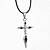 cheap Men&#039;s Necklaces-Men&#039;s Pendant Necklace Cross Rock Korean Leather Alloy Silver Necklace Jewelry For Daily