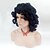 baratos Perucas de Qualidade Superior-peruca castanha para mulher peruca sintética onda solta onda solta com franja peruca comprimento médio preto natural # 1b cabelo sintético preto