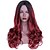 abordables Perruques Synthétiques Sans Bonnet-Perruque Synthétique Ondulation Naturelle Ondulation Naturelle Coupe Dégradée Perruque Long Noir / Rouge Cheveux Synthétiques Femme Racines foncées Rouge