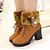 cheap Women&#039;s Boots-Women&#039;s Boots Winter Chunky Heel Round Toe Pom-pom Shoes Fashion Boots Leather Black Brown