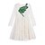 cheap Dresses-Kids Girls&#039; Simple Casual / Daily Solid Colored Print Long Sleeve Dress White