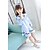 cheap Casual Dresses-Toddler Little Girls&#039; Dress Striped Birthday Casual / Daily Blue Long Sleeve Simple Dresses Fall Spring