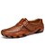 cheap Men&#039;s Slip-ons &amp; Loafers-Men&#039;s Loafers &amp; Slip-Ons Comfort Shoes Light Soles Summer Loafers Casual Casual Outdoor Cowhide Black Brown Fall Spring