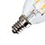 baratos Lâmpadas Filamento de LED-GMY® 6pcs 3.5 W 350 lm E12 Lâmpadas de Filamento de LED CA10 4 Contas LED COB Regulável / Luz LED / Decorativa Branco Quente 110-130 V