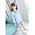 cheap Casual Dresses-Toddler Little Girls&#039; Dress Striped Birthday Casual / Daily Blue Long Sleeve Simple Dresses Fall Spring