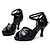 preiswerte Lateinamerikanische Schuhe-Damen Tanzschuhe Schuhe für den lateinamerikanischen Tanz Sneaker Randverzierung Niedriger Heel Maßfertigung Schwarz / Gold / Silber / Leder