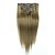 cheap Clip in Hair Extensions-Febay Clip In Human Hair Extensions Straight Remy Human Hair Human Hair Light Blonde