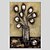 levne Olejomalby-Hang-malované olejomalba Ručně malované - Květinový / Botanický motiv Moderní Plátno / Reprodukce plátna