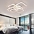 voordelige Dimbare plafondlampen-6-lichts led plafondlamp geometrische vierkante moderne eenvoud led plafondlamp woonkamer eetkamer slaapkamer lichtpunt alleen dimbaar met afstandsbediening