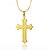 cheap Men&#039;s Necklaces-Men&#039;s Women&#039;s Pendant Necklace / Chain Necklace - Gold Plated Cross Basic Gold Necklace Jewelry For Christmas, Street