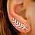 abordables Boucles d&#039;oreilles-1 paire Boucles d&#039;oreille Clou Grimpeurs d&#039;oreille For Femme Zircon Mariage Travail du quotidien Alliage Forme de Feuille