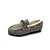 preiswerte Damenhausschuhe und -halbschuhe-Damen Glitzer / Kunstleder / PU Sommer Komfort Sandalen Flacher Absatz Offene Spitze Schwarz / Grau / Braun