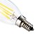 billige Lyspærer-LED-lysestakepærer 400 lm E12 C35 LED perler COB Mulighet for demping Dekorativ Varm hvit 110-130 V / # / CE / RoHs