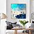 cheap Prints-Framed Wall Art Print Painting Picture Home Decoration Décor Living Room Bedroom Framed Canvas Turquoise Blue Abstract