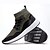 voordelige Herensneakers-Voor heren Sneakers Comfort schoenen Informeel ulko- Tricot Zwart / Rood Zwart Rood Kleurenblok Herfst Lente