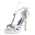cheap Wedding Shoes-Women&#039;s Sandals Wedding Party &amp; Evening Summer Rhinestone Stiletto Heel Open Toe Basic Pump Satin White Ivory Silver