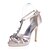 cheap Wedding Shoes-Women&#039;s Sandals Wedding Party &amp; Evening Summer Rhinestone Stiletto Heel Open Toe Basic Pump Satin White Ivory Silver