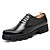 baratos Sapatos Oxford para Homem-Homens sapatos Couro Primavera Outono Conforto Oxfords para Casual Preto Prata Vinho