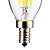 billige Lyspærer-LED-lysestakepærer 400 lm E12 C35 LED perler COB Mulighet for demping Dekorativ Varm hvit 110-130 V / # / CE / RoHs
