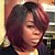 billige Syntetiske trendy parykker-Syntetiske parykker Rett Rett Bobfrisyre Parykk Kort Rød Syntetisk hår Dame Afroamerikansk parykk Rød