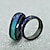 baratos Anéis para Homem-Anéis de Casal Azul LED Aço Inoxidável Aço Titânio Coração Onda Simples Básico 2pcs 7 8 9 10 11 / Homens