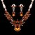 cheap Jewelry Sets-Women&#039;s Sapphire Crystal Citrine Jewelry Set Drop Earrings Statement Necklace Marquise Cut Ladies Earrings Jewelry Red / Blue / Champagne For Party