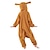 abordables Pyjamas Kigurumi-Enfant Pyjama Kigurumi Kangourou Combinaison de Pyjamas Polaire Orange Cosplay Pour Garçons et filles Pyjamas Animale Dessin animé Fête / Célébration Les costumes / Collant / Combinaison