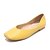 billige Flate sko til kvinner-Dame Flate sko Flat hæl Kvadratisk Tå Original Formell Fuskelær Lysebrun / Hvit / Svart