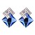 cheap Earrings-Women&#039;s Burgundy Sapphire Crystal Stud Earrings Solitaire Mood Ladies Basic Crystal Zircon Earrings Jewelry Red / Royal Blue For Wedding Birthday Gift Masquerade Engagement Party Prom