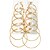 cheap Earrings-12pcs Hoop Earrings For Women&#039;s Evening Party Carnival Alloy