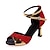 זול נעליים לטיניות-נעליים לטיניות עור פטנט סנדלים שחבור עקב רחב מותאם אישית נעלי ריקוד שחור וזהב / אדום / כחול / הצגה