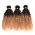 billige Ombre hårforlengelse-3 pakker 4 pakker Brasiliansk hår Kinky Curly Ekte hår 300 g Nyanse 10-26 tommers Nyanse Hårvever med menneskehår Hot Salg Hairextensions med menneskehår / Lang / 10A / Kinky Krøllet