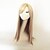 cheap Synthetic Trendy Wigs-Synthetic Wig kinky Straight Style With Bangs Capless Wig Blonde Light golden Synthetic Hair Highlighted / Balayage Hair Blonde Wig Long Natural Wigs