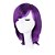 cheap Synthetic Lace Wigs-Synthetic Wig Wavy Wavy Bob Pixie Cut With Bangs Wig Bright Purple Synthetic Hair Natural Hairline Side Part African American Wig Purple