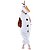 baratos Pijamas Kigurumi-Crianças Pijamas Kigurumi Anime Boneco de neve Olaf Pijamas Macacão Lã Polar Branco Cosplay Para Meninos e meninas Pijamas Animais desenho animado Festival / Celebração Fantasias