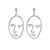 abordables Boucle d&#039;Oreille-Femme Boucle d&#039;Oreille Pendantes Boucle d&#039;oreille Visage dames Gothique Elégant Mode Plaqué argent Plaqué or Des boucles d&#039;oreilles Bijoux Dorée / Argent Pour Soirée Carnaval