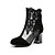 cheap Women&#039;s Boots-Women&#039;s Boots Block Heel Boots Summer Boots Booties Ankle Boots Lace Block Heel Round Toe Vintage Classic Chinoiserie Party &amp; Evening Lace Nubuck Zipper Fall Winter Solid Colored Black