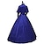 billiga Europeiska kostymer-Rokoko Victoriansk 18th Century semester klänning Klänningar Dam Kostym Himmelsblå Vintage Cosplay Party Bal Långärmad Ankellång Balklänning