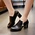 זול מוקסינים לנשים-בגדי ריקוד נשים נעליים ללא שרוכים משרד קריירה אחיד עקב עבה בוהן מחודדת בוהן סגורה נוחות PU שחור