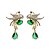 abordables Conjuntos de joyas-Mujer Juego de Joyas Los sistemas nupciales de la joyería Bohemio Moda Chapado en Oro Aretes Joyas Verde Para Boda Ceremonia