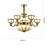 billige Lanternedesign-5-lys 86 cm mini stil vedhængslampe metalglas messing traditionel / klassisk 110-120v / 220-240v