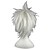 זול פיאות סינטטיות אופנתיות-פאות סינתטיות ישר שיער סינטטי לבן פאה בגדי ריקוד נשים ללא מכסה לבן