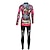 cheap Women&#039;s Clothing Sets-Women&#039;s Long Sleeve Cycling Jersey with Tights Winter Mesh Lycra Polyester Green Black Purple Floral Botanical Funny Bike Jersey Tights UV Resistant 3D Pad Breathable Quick Dry Reflective Strips