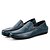 זול נעלי בד ומוקסינים לגברים-נעלי נוחות אביב / סתיו בָּחוּץ נעליים ללא שרוכים PU שחור / חום / כחול