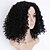 preiswerte Trendige synthetische Perücken-Synthetische Perücken Locken Kinky Curly Kinky-Curly Asymmetrischer Haarschnitt Perücke Kurz Mittlerer Länge Schwarz Synthetische Haare Damen Natürlicher Haaransatz Mittelscheitel Schwarz