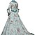 cheap Historical &amp; Vintage Costumes-Rococo Victorian Costume Women&#039;s Outfits Print Vintage Cosplay 100% Cotton 3/4 Length Sleeve Puff / Balloon Sleeve Asymmetrical