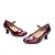 זול נעלי ריקודים ונעלי ריקוד מודרניות-בגדי ריקוד נשים נעליים מודרניות עקבים עקב מותאם עור פנינים אדום