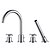 preiswerte Badewannenarmaturen-Badewannenarmaturen - Moderne Chrom Romanische Wanne Messingventil Bath Shower Mixer Taps / Zwei Griffe Vier Löcher