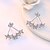 Χαμηλού Κόστους Μοδάτα Σκουλαρίκια-Γυναικεία Διαμάντι Cubic Zirconia Σκουλαρίκια στυλ μπρος και πίσω Stea κυρίες Βασικό Μοντέρνα Σκουλαρίκια Κοσμήματα Ασημί Για Καθημερινά Γαμήλια Τελετή
